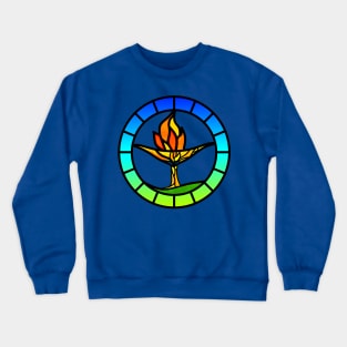 Stained Glass Chalice Tree Crewneck Sweatshirt